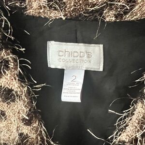 Chico's soft, fuzzy, leopard print jacket